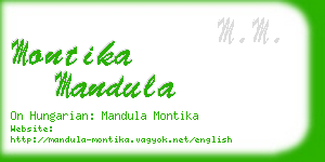montika mandula business card